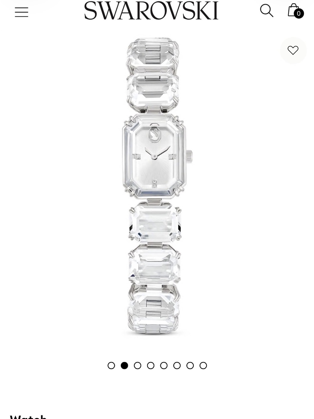Swarovski Clear Crystal Link Gold-Tone Bracelet Watch. The Millenia Collection
